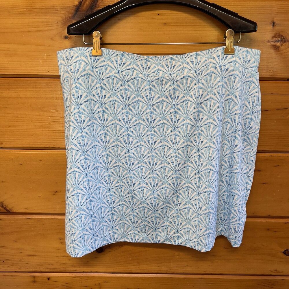 Stella Parker Women’s XXLARGE blue White Active Skort Skirt Lined Shorts XXL